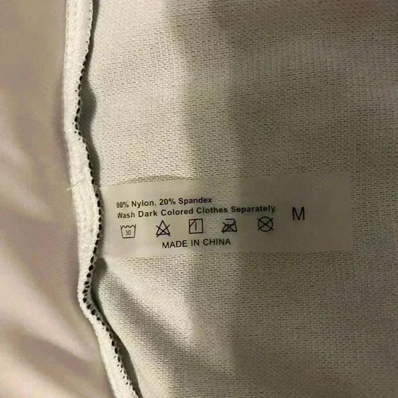 High waisted high cut legs & cheeky black bikini bottoms with white waistband - Picture 4 of 4